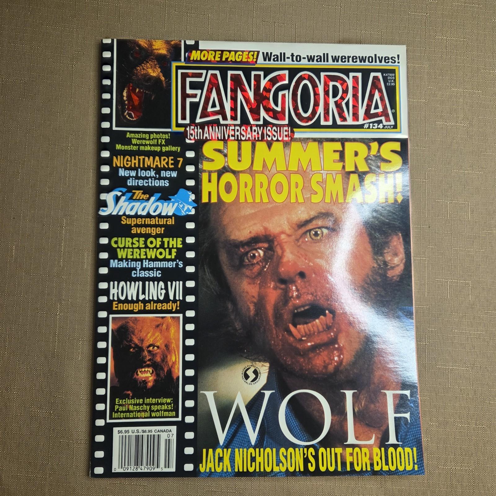 Fangoria #134 July 1994 Jack Nicholson Wolf Rick Baker Werewolf VF/NM Rare