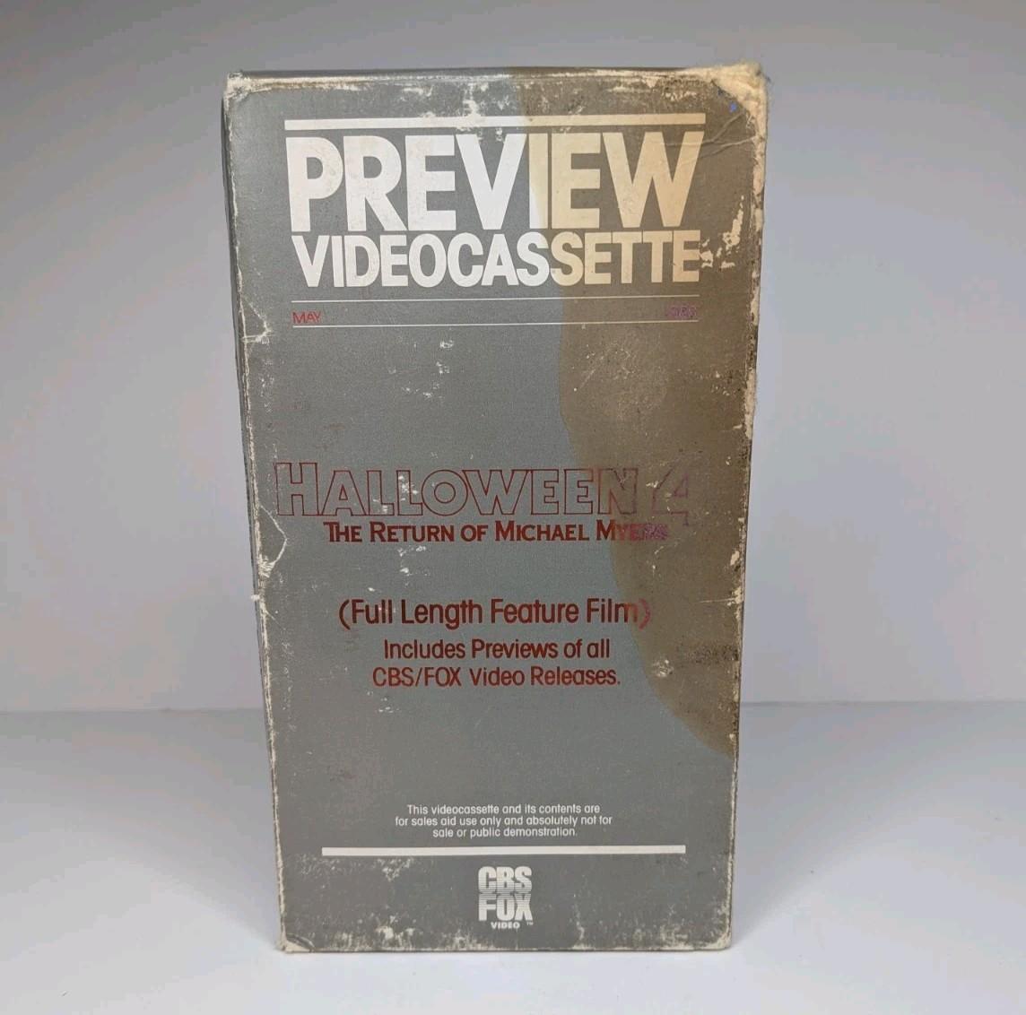 Halloween 4 The Return Of Michael Myers RARE VHS Screener Promo 1989 Box Damage