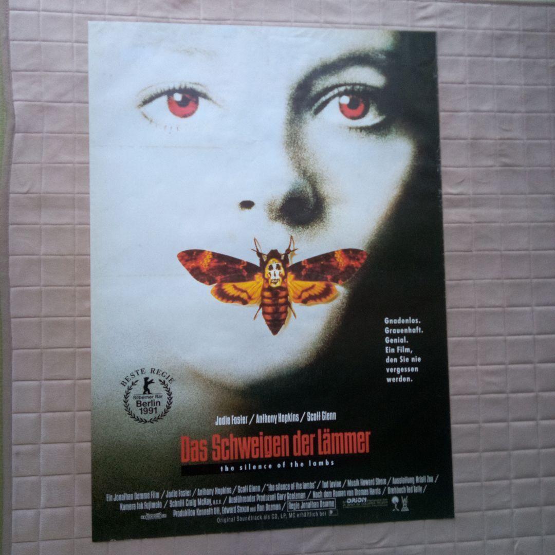 SILENCE OF THE LAMBS German One Sheet Movie Poster Vintage Rare Original Film