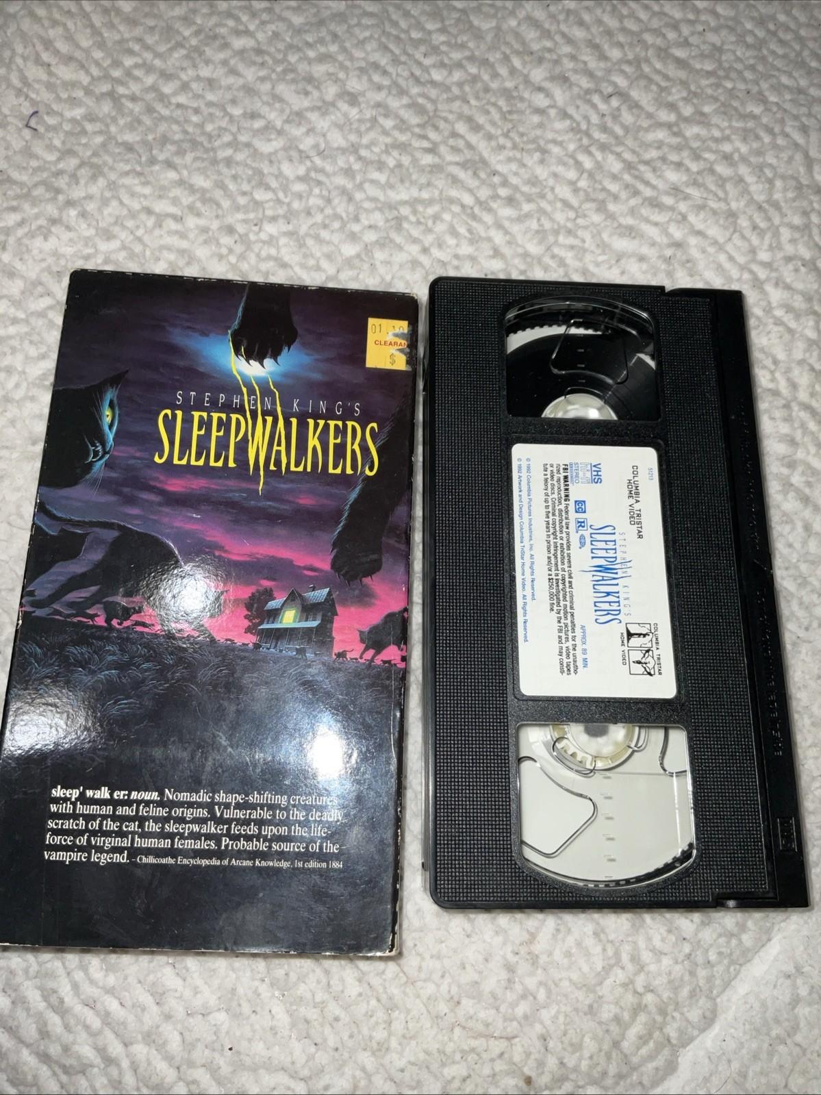 VINTAGE 1992 VHS Sleepwalkers Stephen King Horror Columbia Pictures Tristar