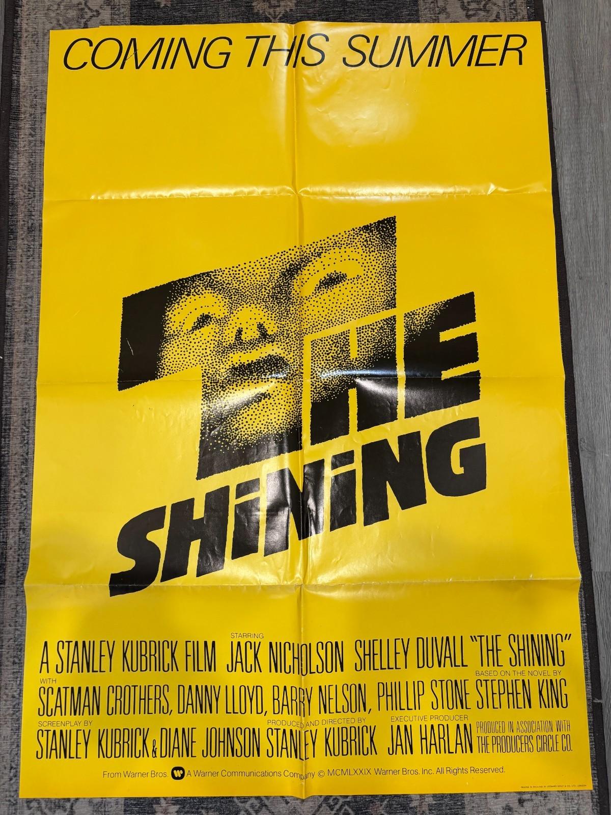The Shining 1980 Poster One Sheet Original Folded Poster Rare British Version