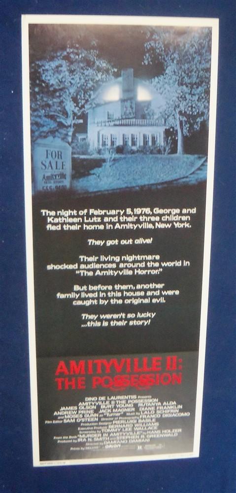AMITYVILLE II: THE POSSESSION 14X36 ORIGINAL ROLLED MOVIE POSTER INSERT 1982 2