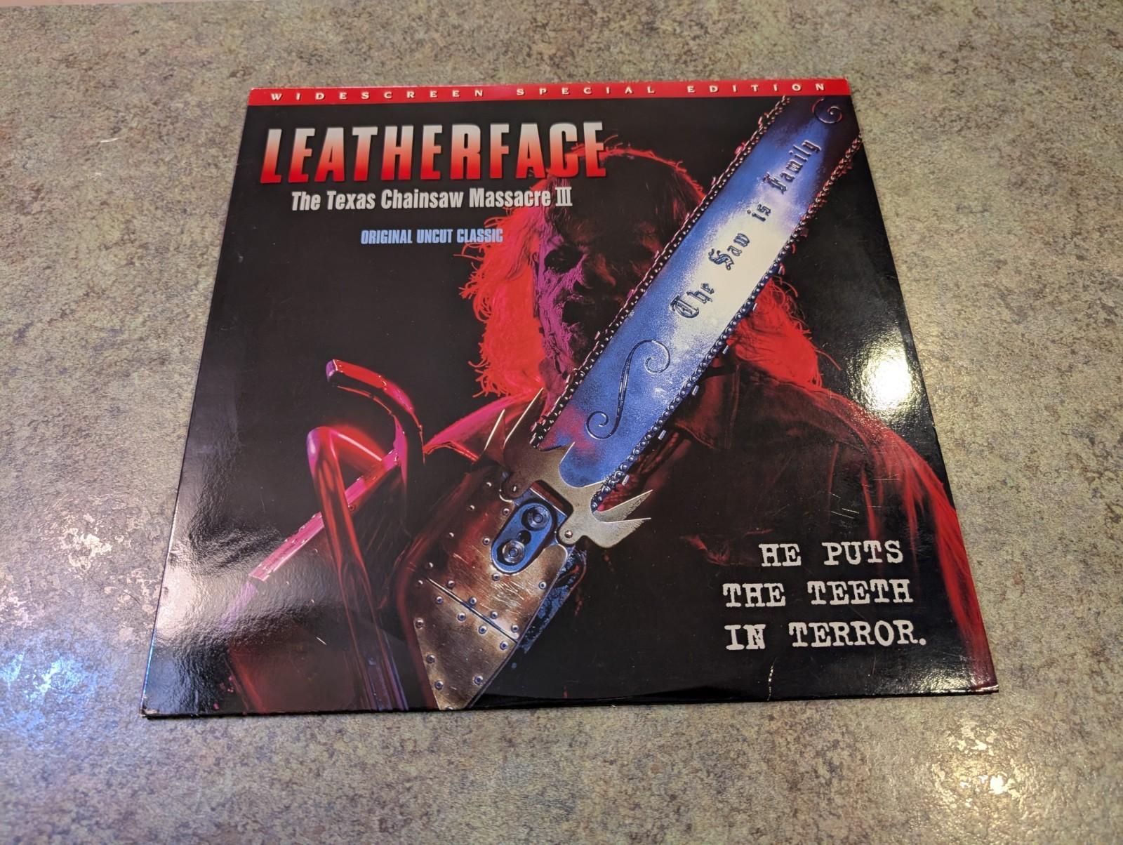 Vintage 1990 Texas Chainsaw Massacre III Leatherface Movie Laser Disc WORKS