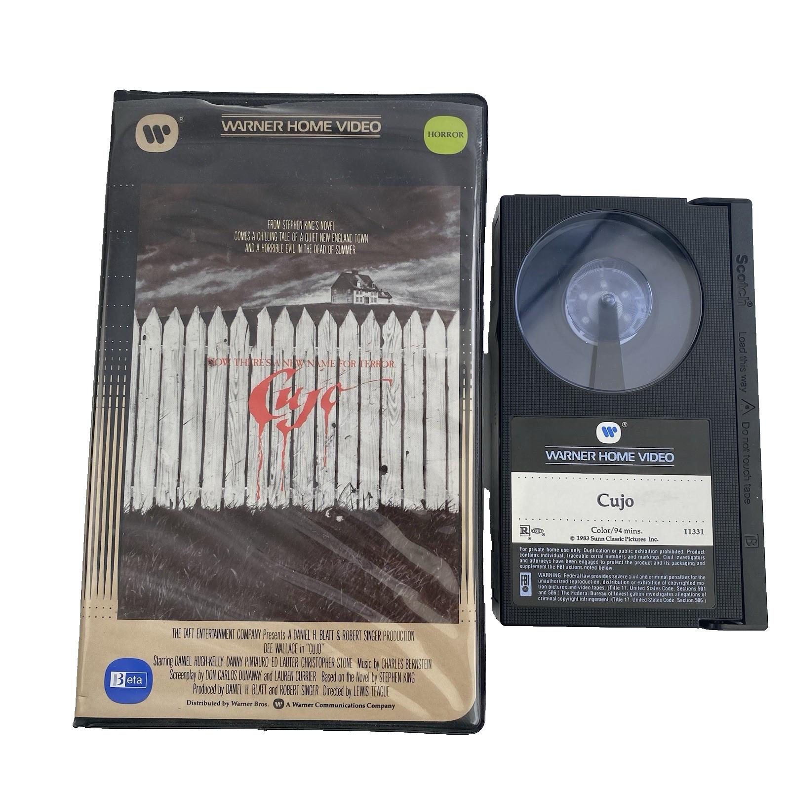 CUJO BETAMAX BETA NOT VHS Warner Clamshell 1983 Stephen King Horror Vintage