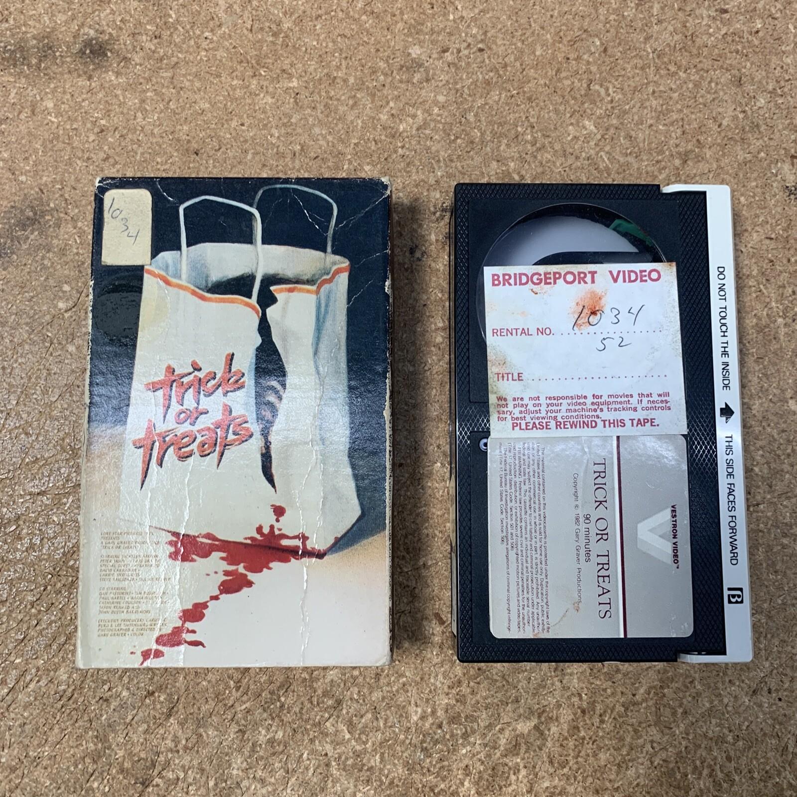 Trick or Treats 1982 Betamax Vintage Horror Beta Tape Vestron Rare! Rental Copy
