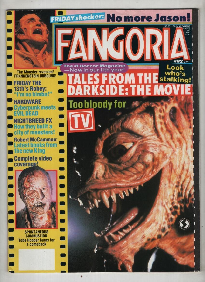Fangoria Mag Tales From The Darkside W/Pullout #92 May 1990 060421nonr