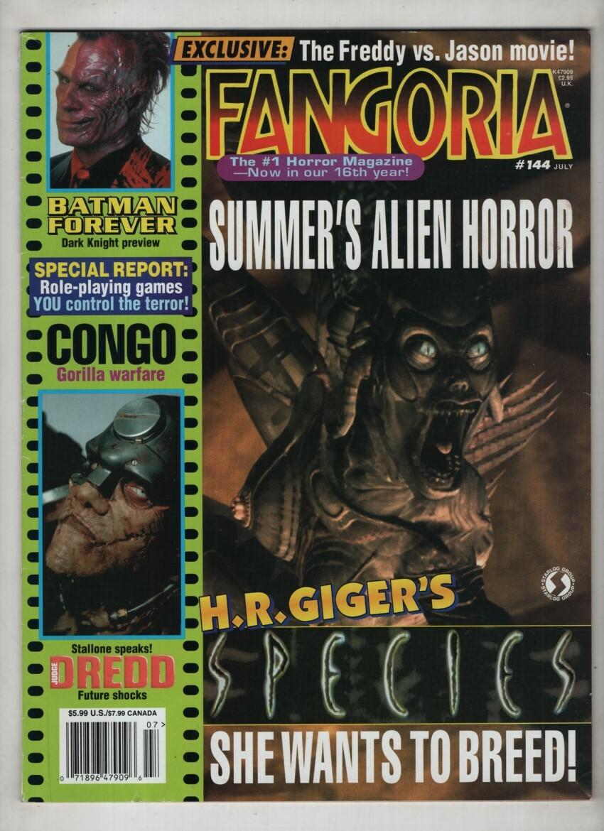 Fangoria Mag H.R. Giger's Species & Batman Forever #144 july 1995 042921nonr
