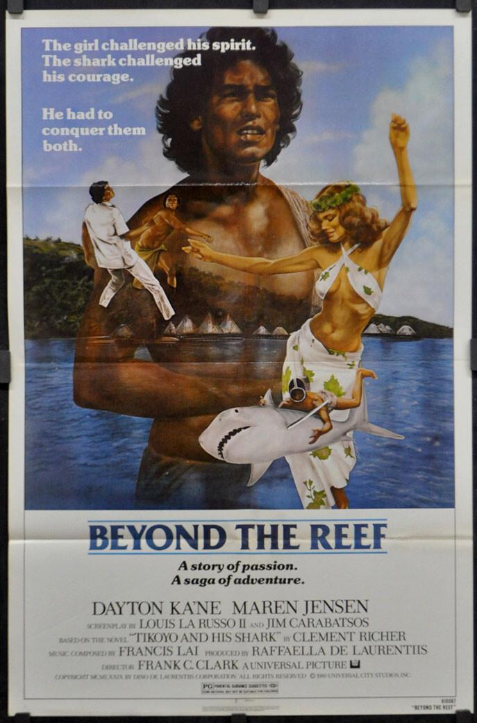 BEYOND THE REEF 1981 ORIGINAL 27X41 MOVIE POSTER DAYTON KA'NE MAREN JENSEN