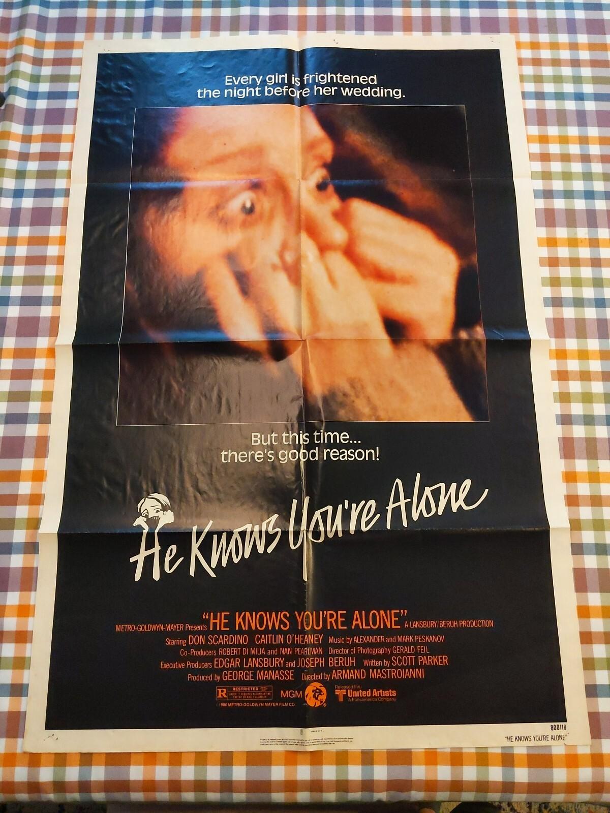 He Knows You're Alone 1980 Original Movie Poster