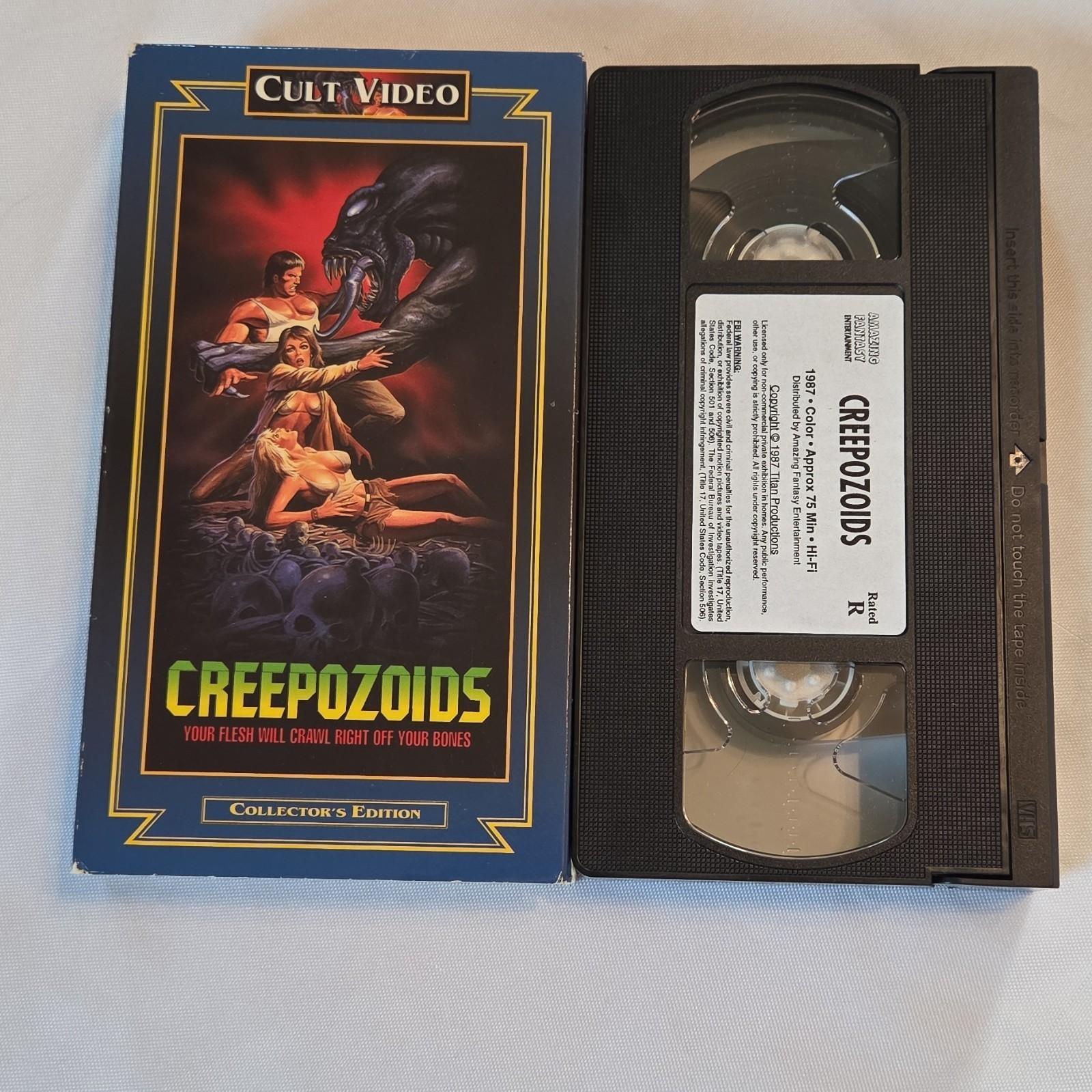 Creepozoids (1987) VHS Cult Horror 1987s Sci-Fi, Collector’s Edition,Tested