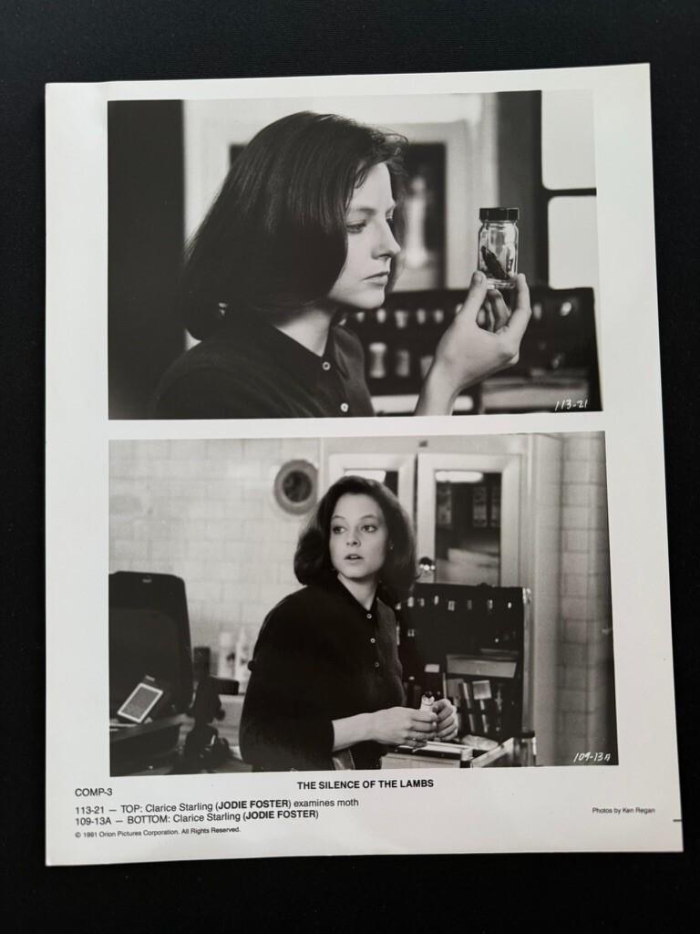 RARE A4 1991 The Silence of the Lambs B/W Press Scene Print (Jodie Foster)