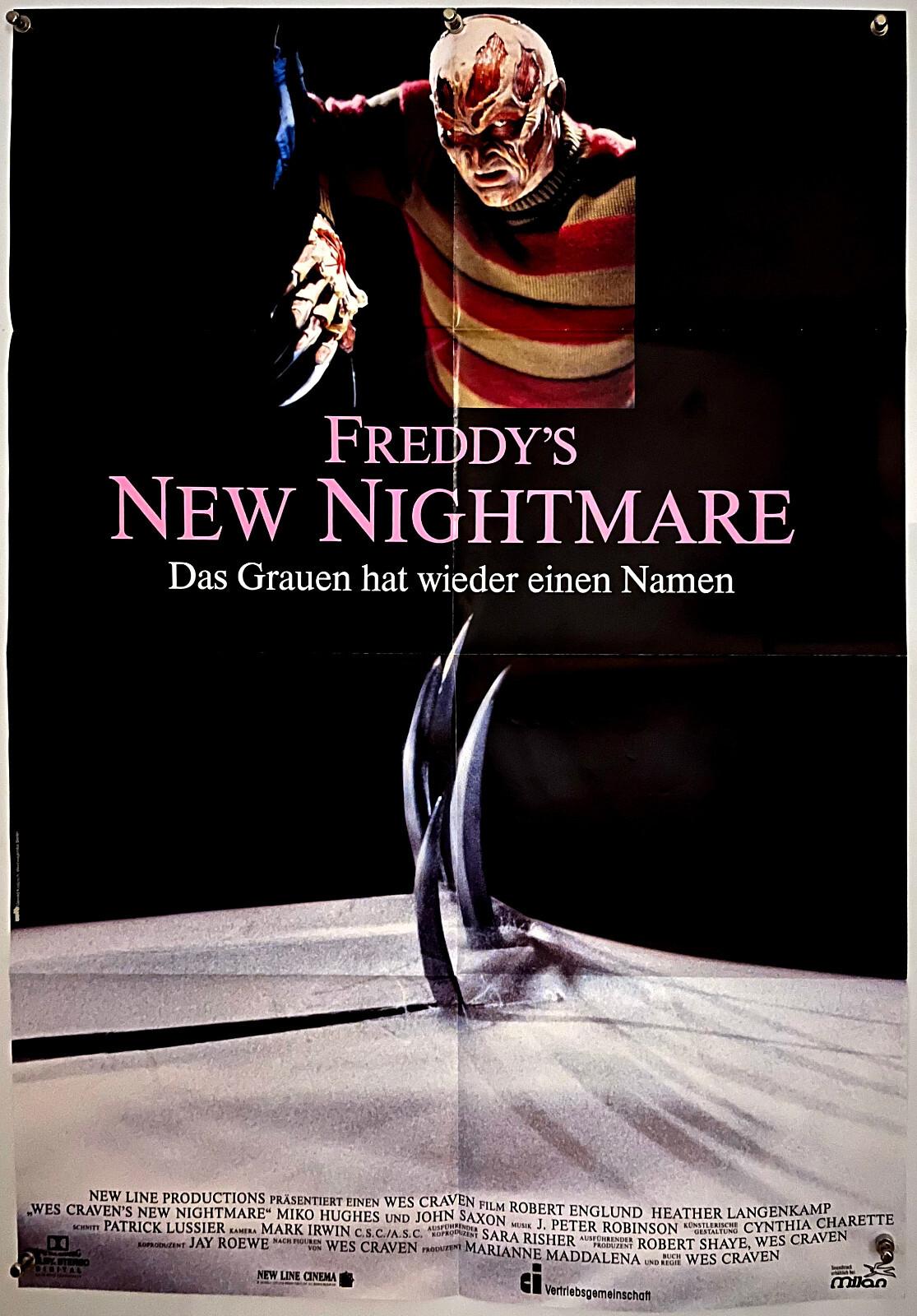 WES CRAVEN`S NEW NIGHTMARE original 1 sheet movie poster 1995