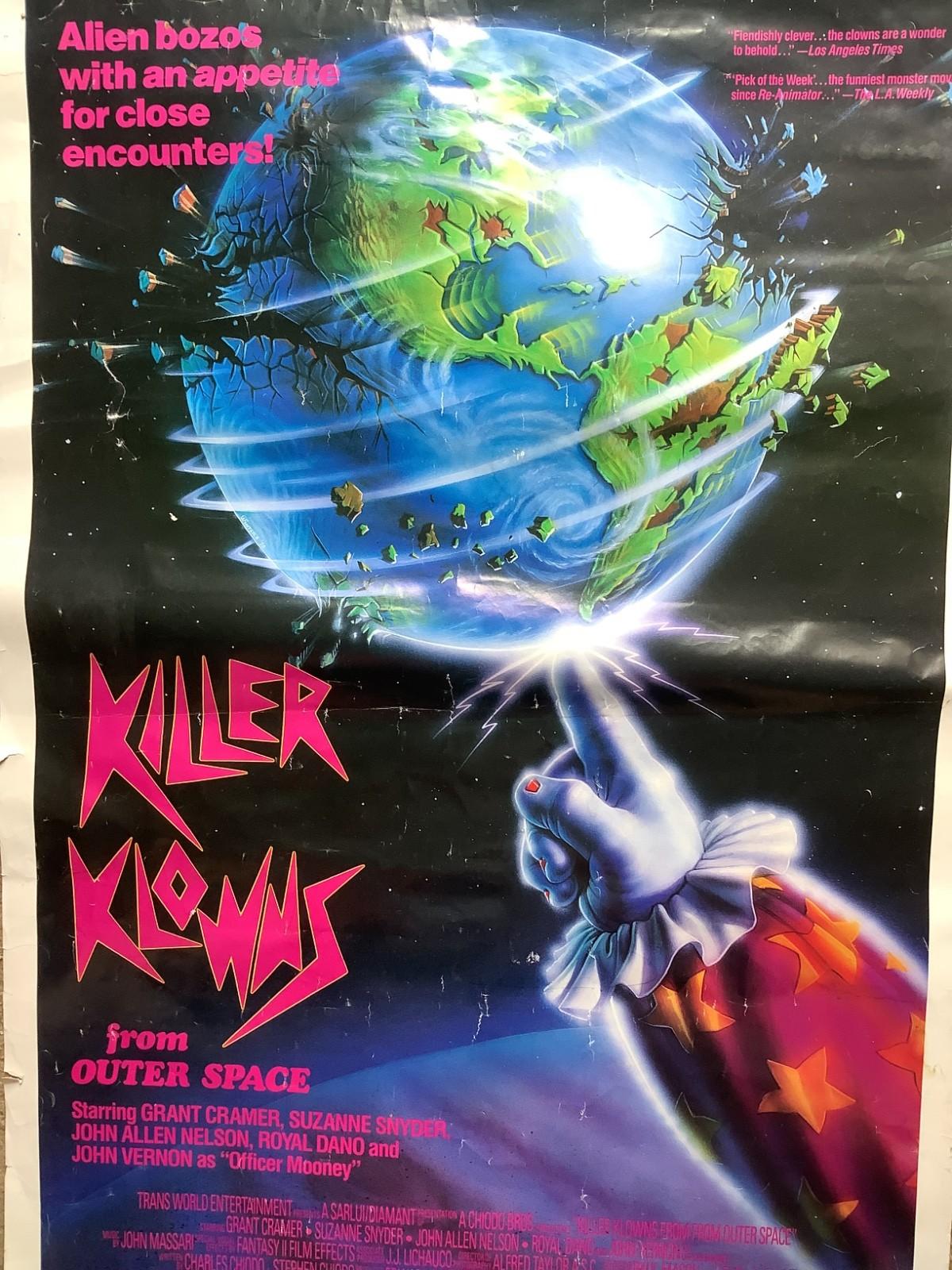 Killer Klowns From Outer Space original video store poster