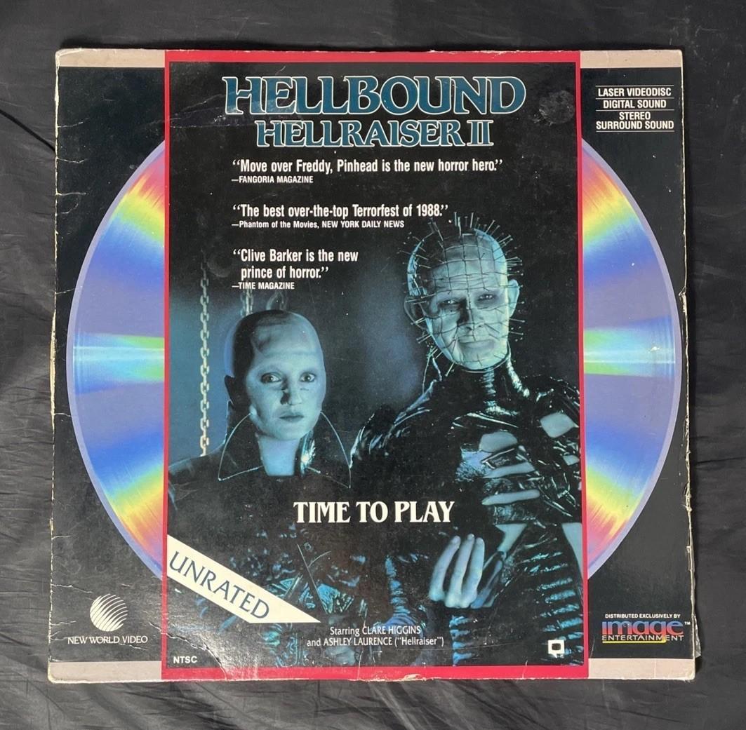 HELLBOUND HELLRAISER II (1988 LASERDISC) RARE HORROR New World Video