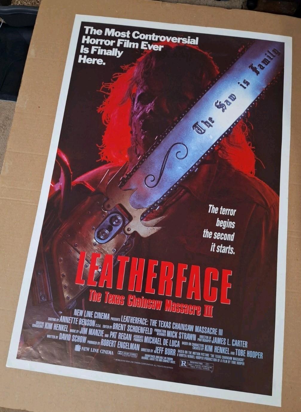 Leatherface: The Texas Chainsaw Massacre III Original Studio-issued S/S 1-sheet
