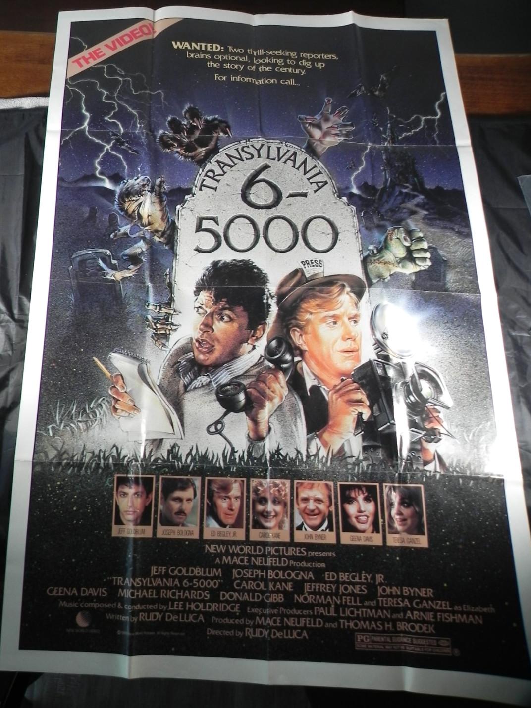 Transylvania 6-5000 Original One-Sheet Movie to VIDEO '86 Poster 26.7x41" Folded