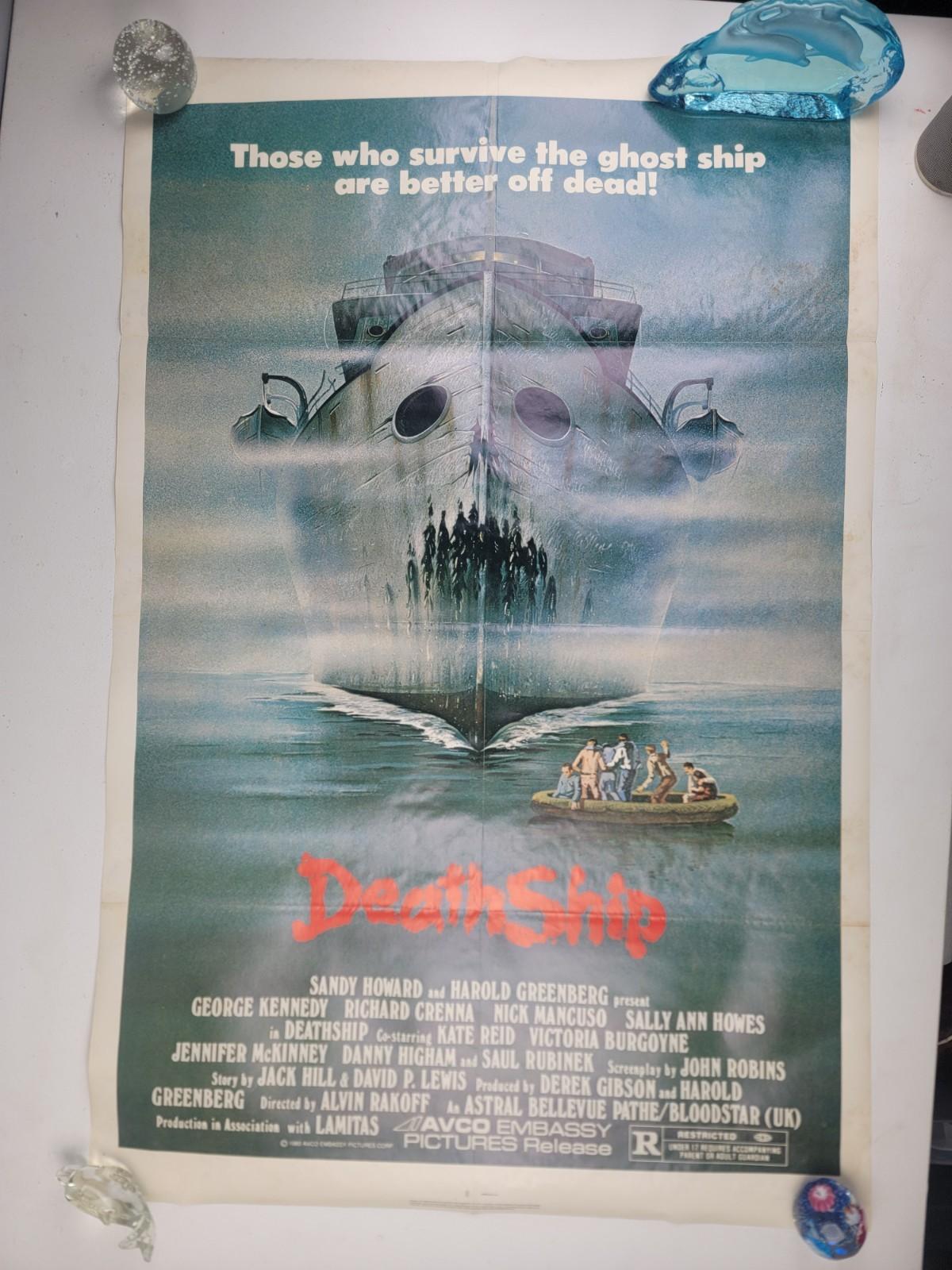 Death Ship (1980) Original Alvin Rakoff Horror Movie Poster Folded 27x41 AVCO