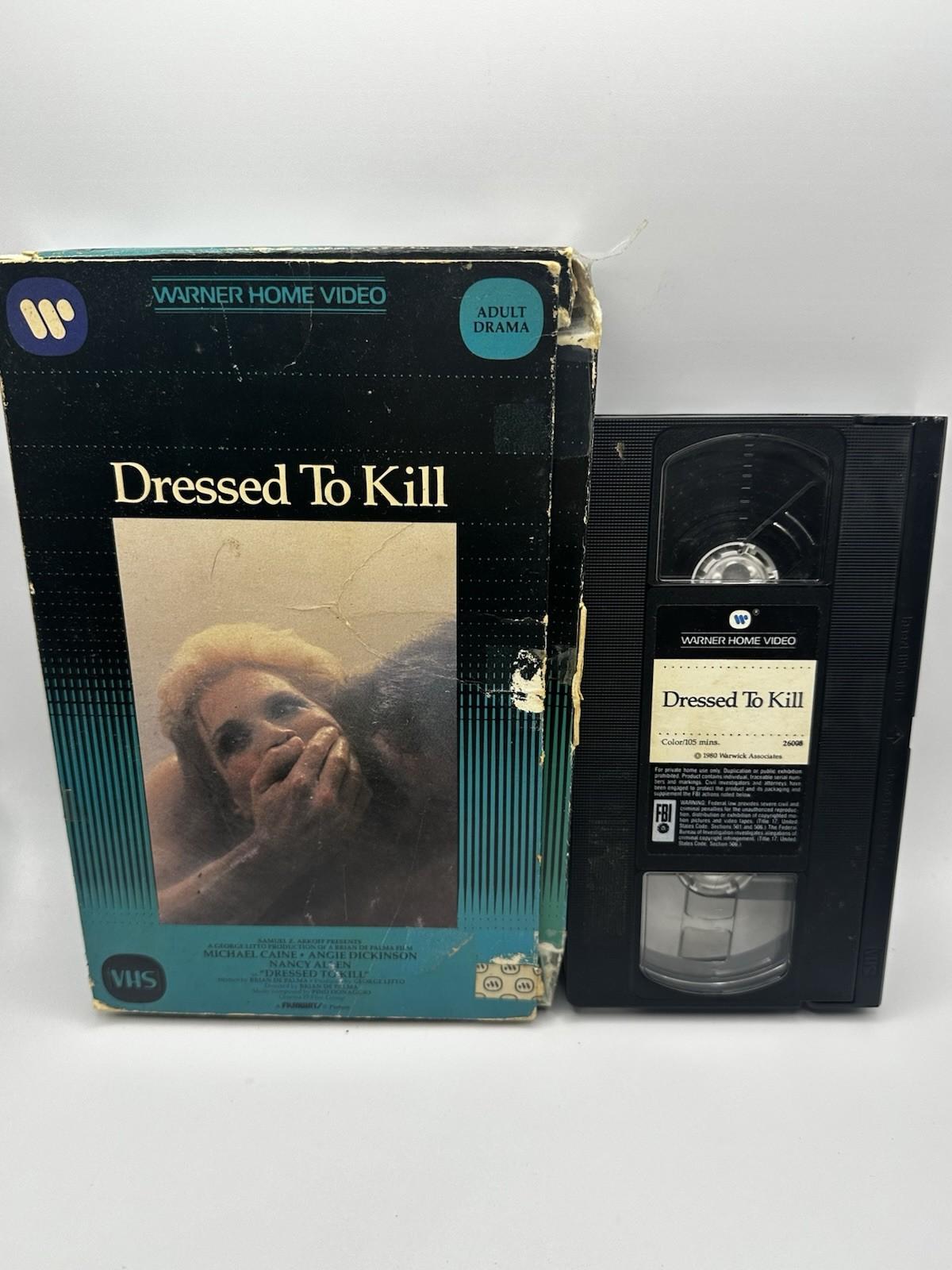 Dressed to Kill VHS 1981 - Big Box - Uncensored Version Horror
