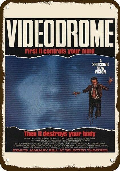 1983 VIDEODROME Theater Movie Release Vintage Look DECORATIVE METAL SIGN NOT MOV
