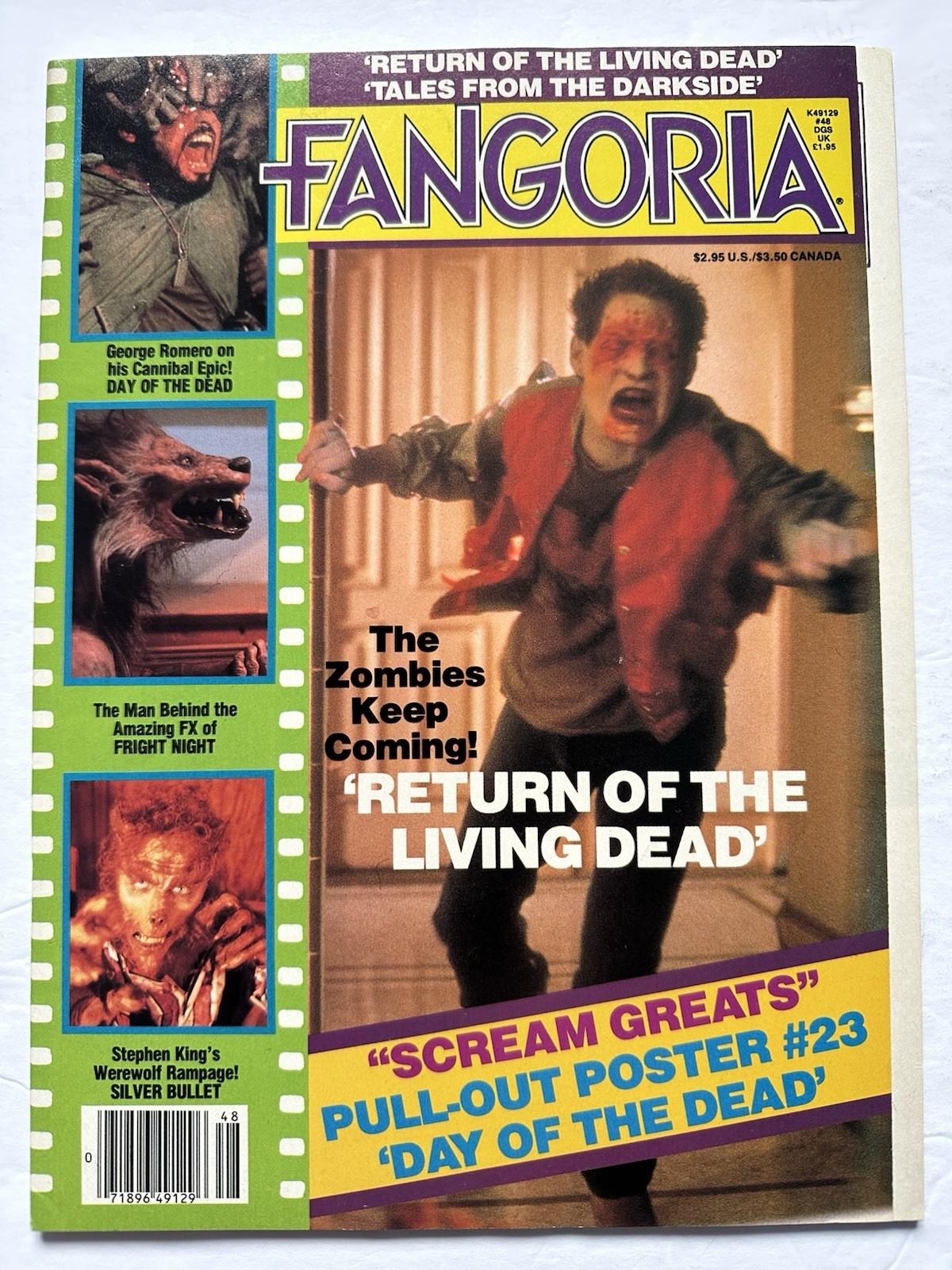 Fangoria #48 Oct. 1985 (Starlog) “Return Of The Living Dead” Cover, Fright Night
