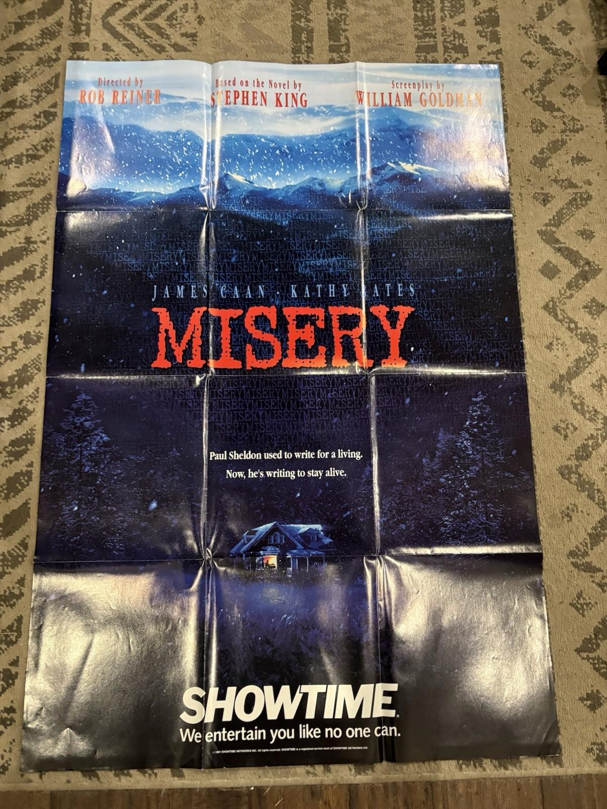 MISERY FOLDED ORIGINAL ONE SHEET MOVIE POSTER KATHY BATES STEPHEN KING (1990)