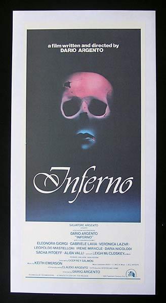 INFERNO 1980 Dario Argento LINEN BACKED daybill Movie poster