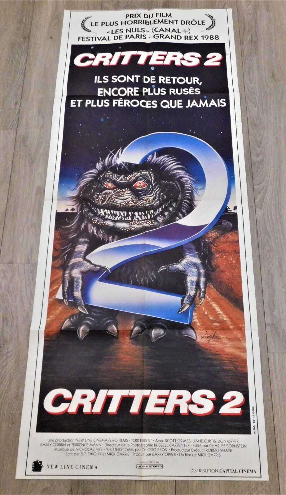 Critters 2: The Main Course French Movie Poster Original 23"63" 1988