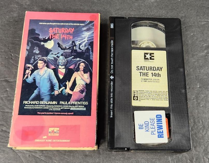 Saturday the 14th (VHS)  Horror Comedy 1981 Embassy Home Ent. - Cult TESTED