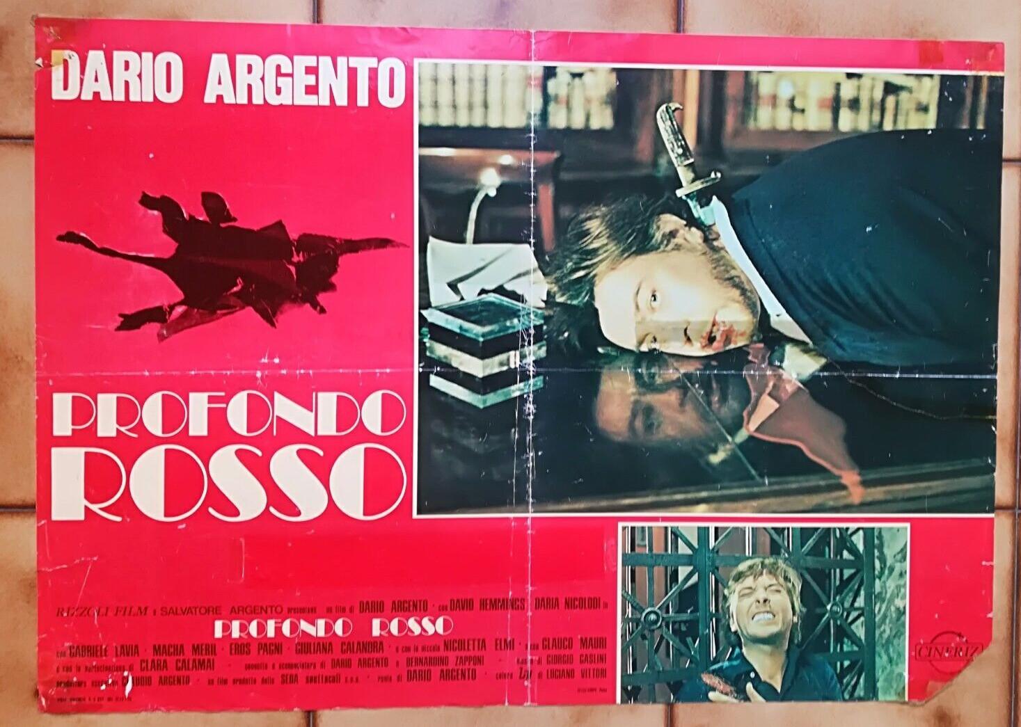 PROFONDO ROSSO DARIO ARGENTO DEEP RED HORROR  FOTOBUSTA ORIGINALE 1ED 1975