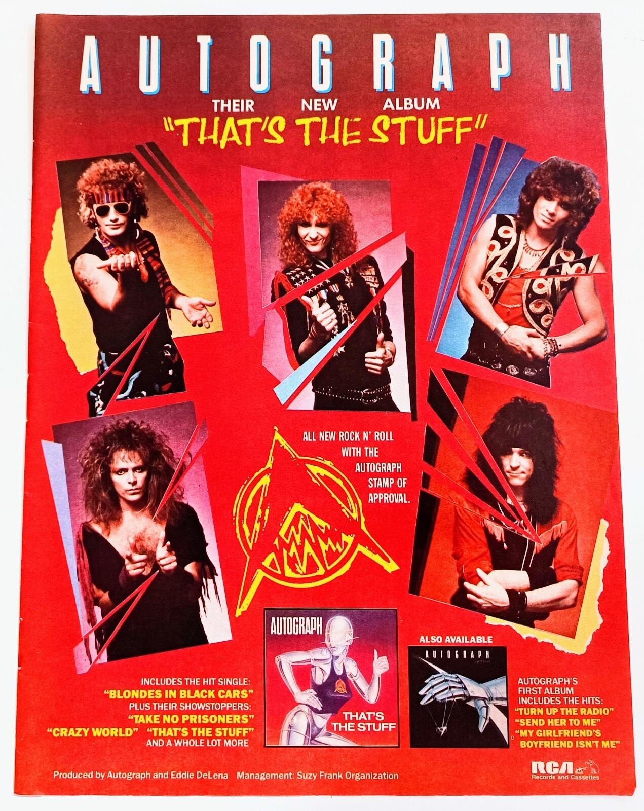 AUTOGRAPH~THAT'S THE STUFF~ORIG 1985 ALBUM PROMO~PRINT AD ADVERT POSTER PINUP