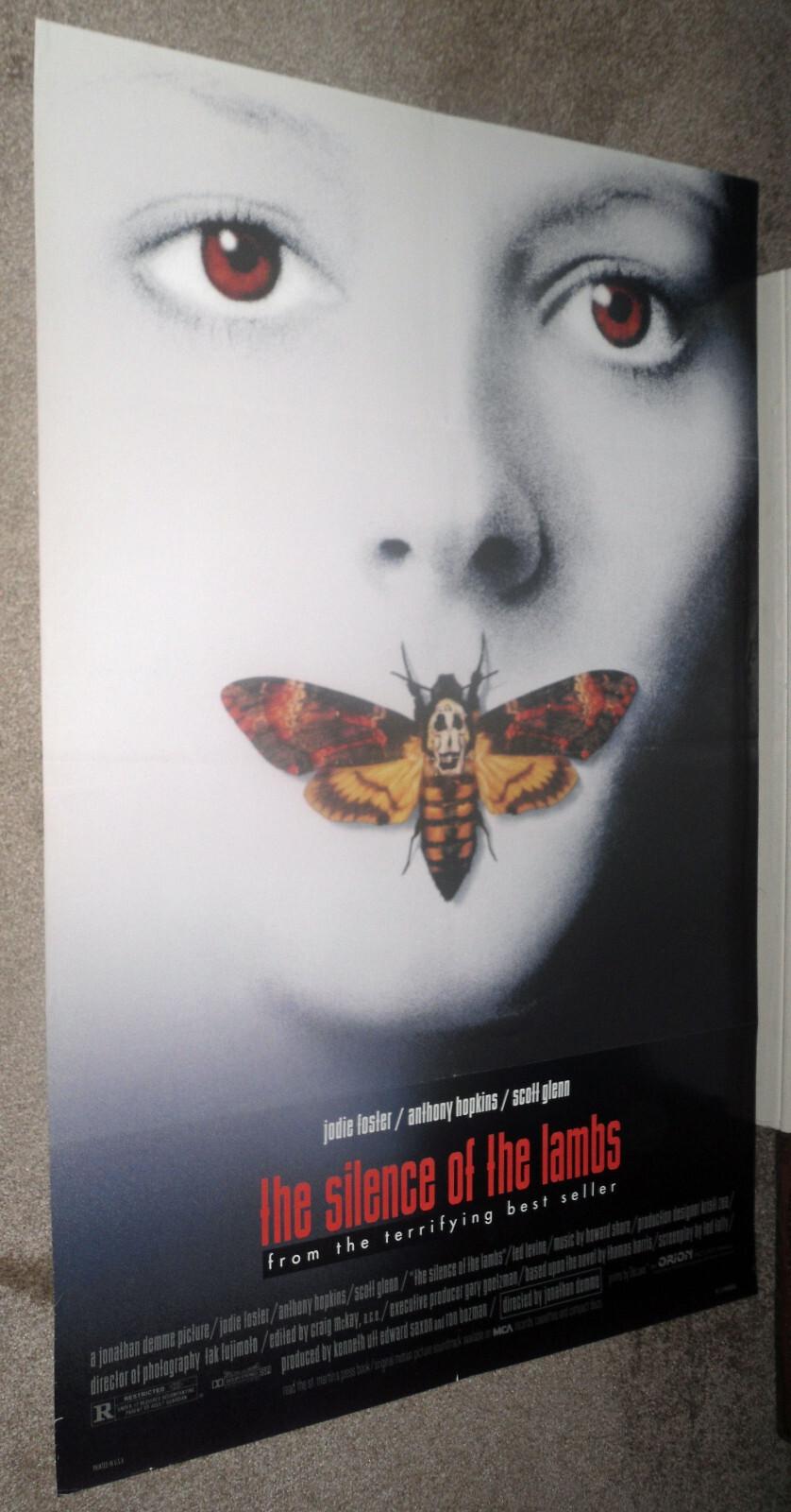 THE SILENCE OF THE LAMBS original 1990 one sheet movie poster JODIE FOSTER