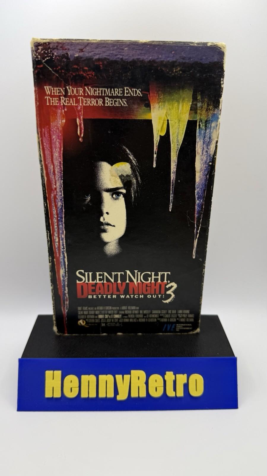 Silent Night, Deadly Night 3 III: Better Watch Out VHS Tape Horror Rare