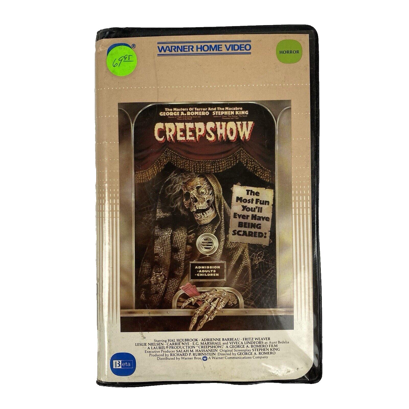 Creepshow BETA horror Warner Bros clamshell original betamax clamshell *not VHS*