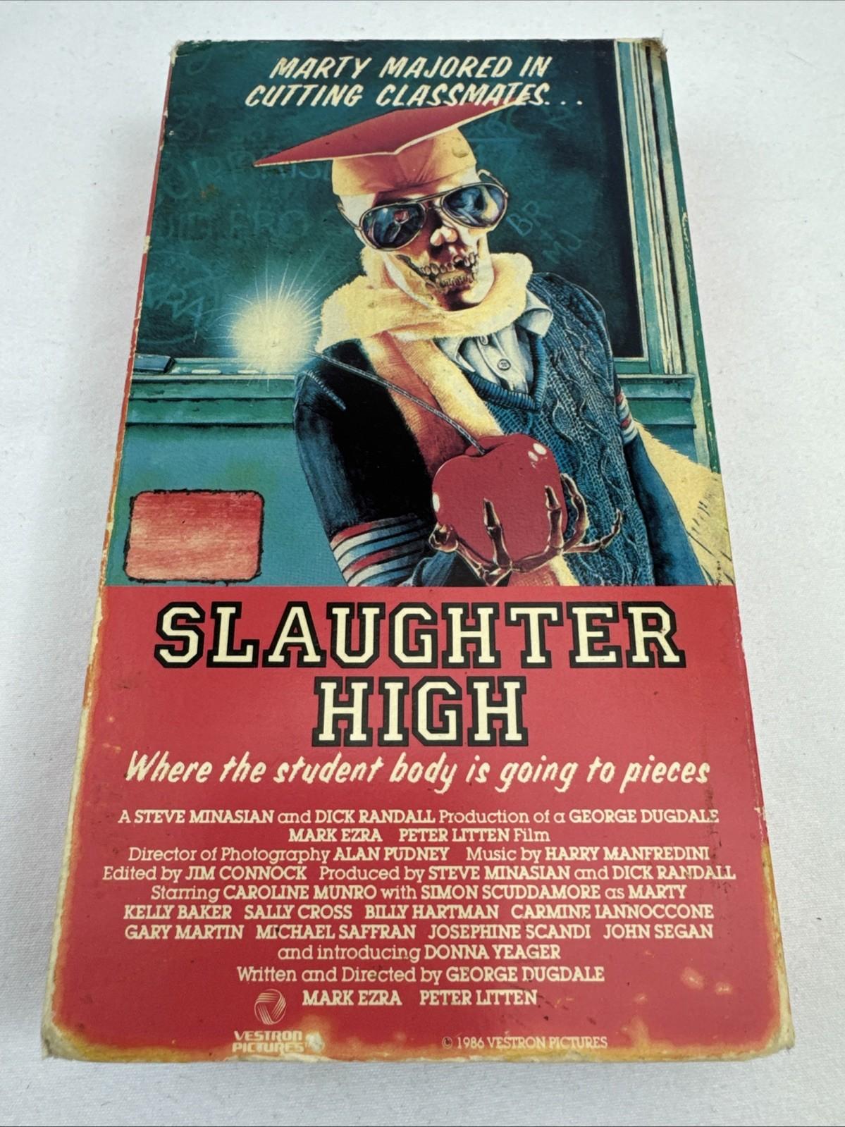Slaughter High (VHS, 1987) Rare Cult Horror
