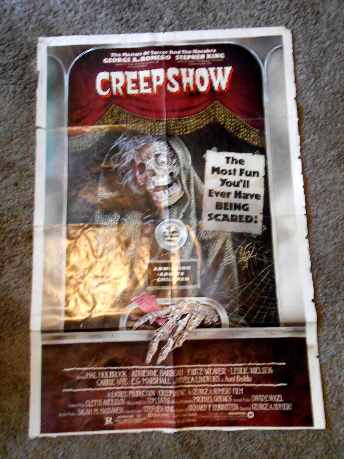 Very RARE ORIGINAL 1982 CREEPSHOW Original One Sheet Movie Poster 1980s Horror