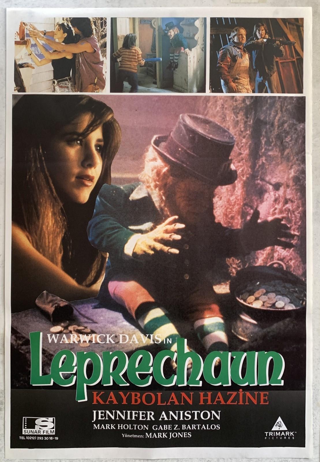 Leprechaun 1992 Warwick Davis Jennifer Aniston Mark Jones Vintage Movie Poster