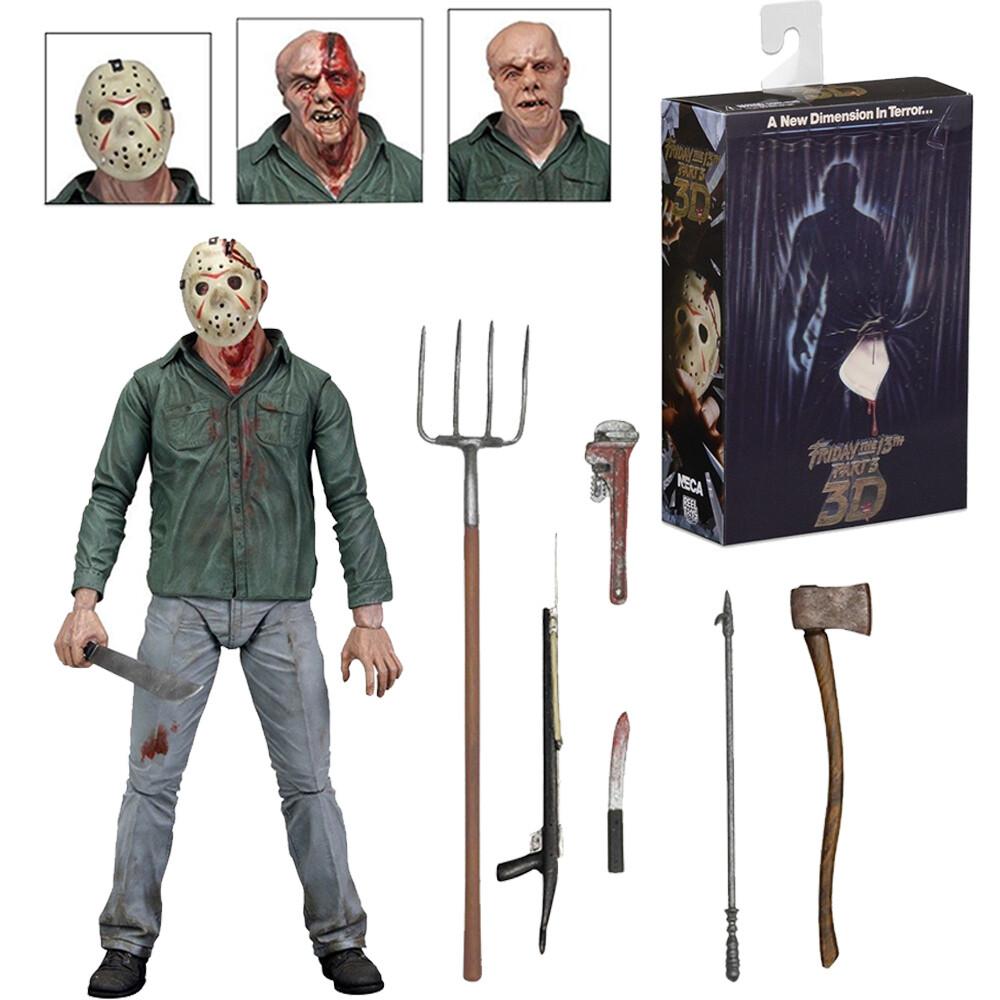 NEW FRIDAY THE 13TH PART III JASON VOORHEES 3D ULTIMATE 7" ACTION FIGURE NEW