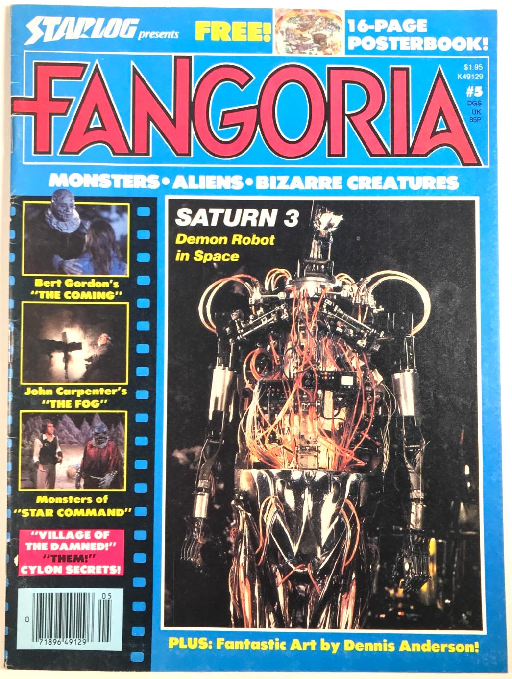 FANGORIA #5 - April 1980 - SATURN 3 - THE FOG - THE COMING - VG+