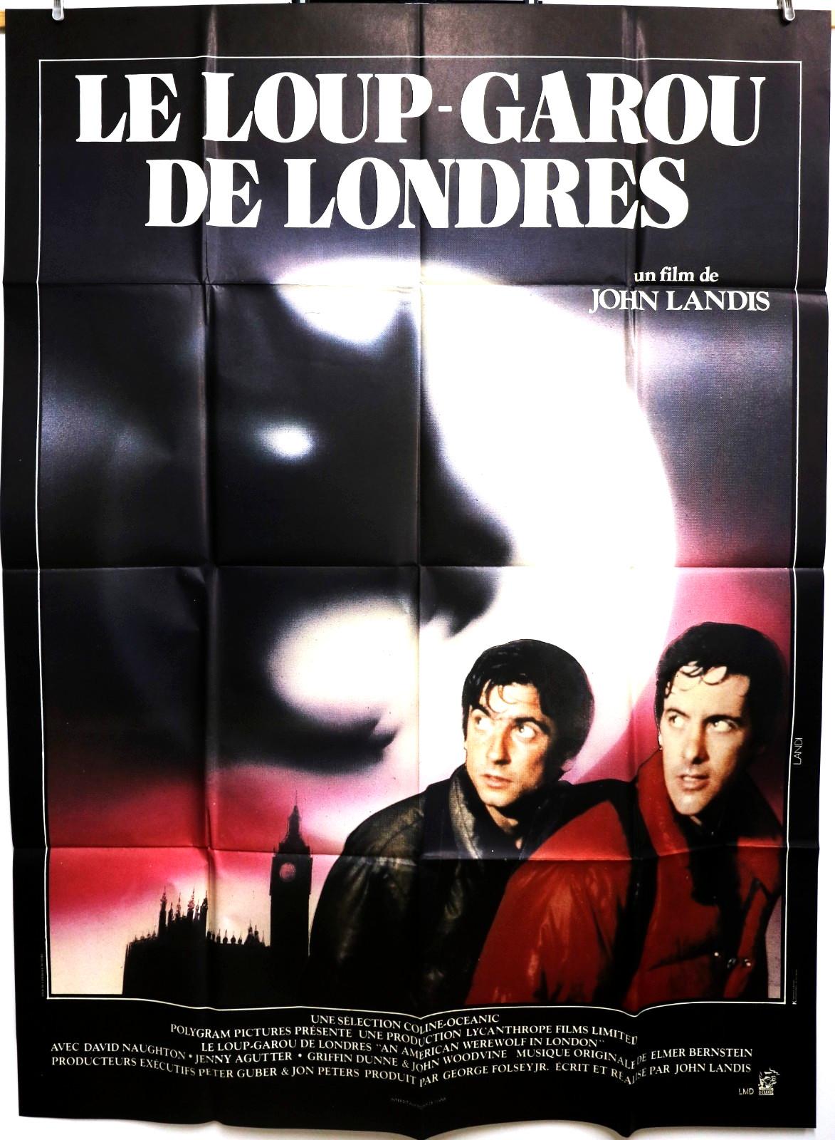 AN AMERICAN WEREWOLF IN LONDON 1981 Vintage Large French Original Movie Poster