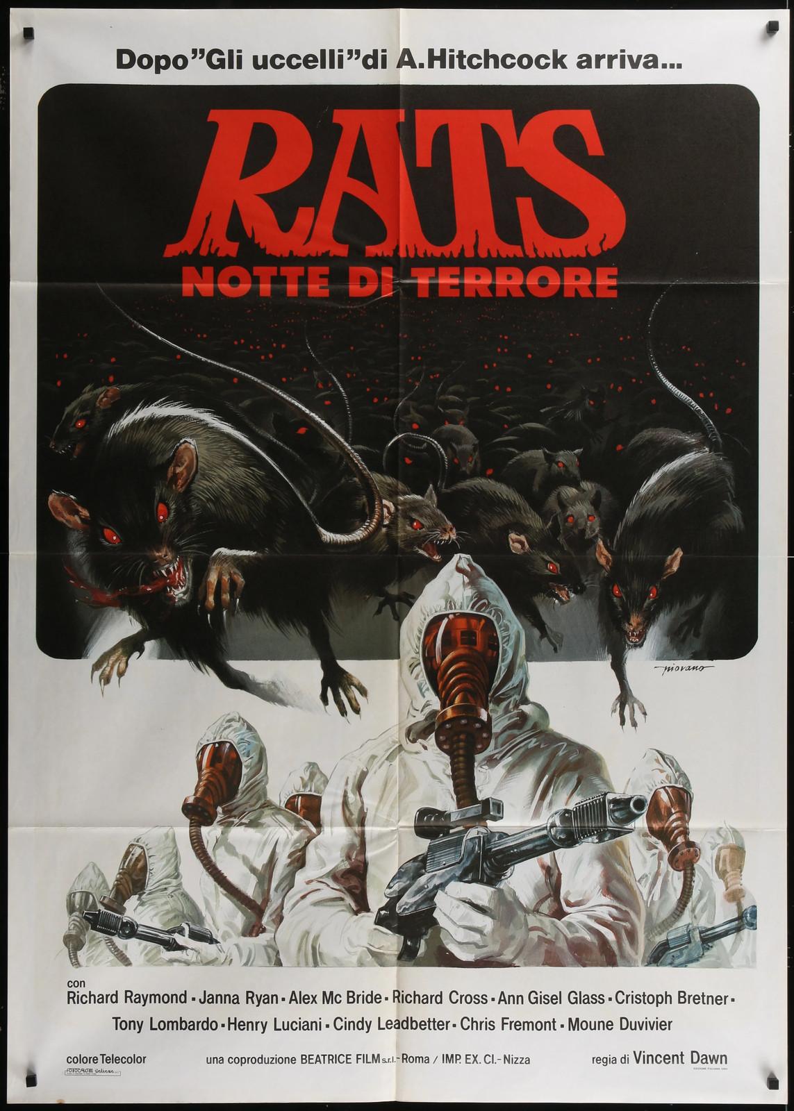Rats: Night of Terror (1984) Original Italian Movie Poster Folded 39x55