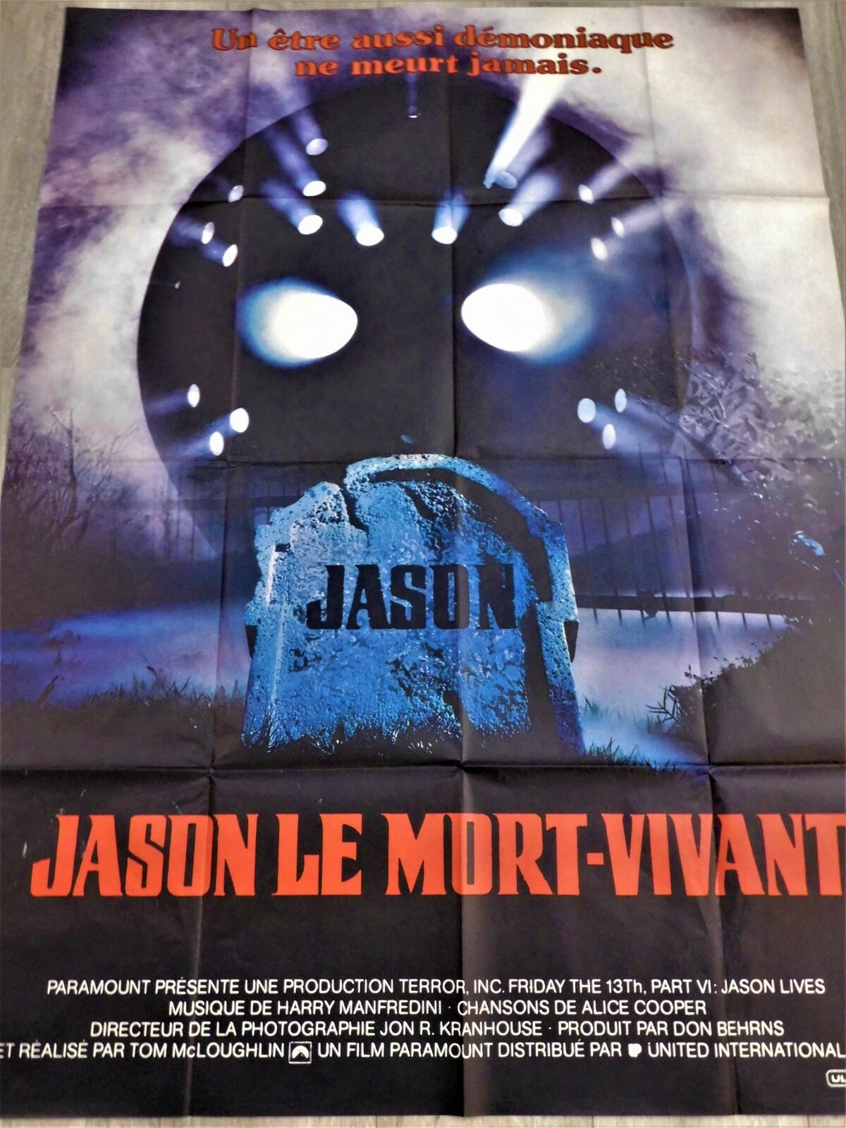 Friday the 13th Part VI: Jason Lives French Movie Poster Original 47"63" 1986
