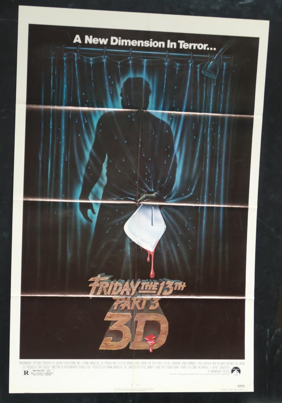 Friday the 13th Part 3 Three 3D 1982 Poster One Sheet Original Folded 27 x 41