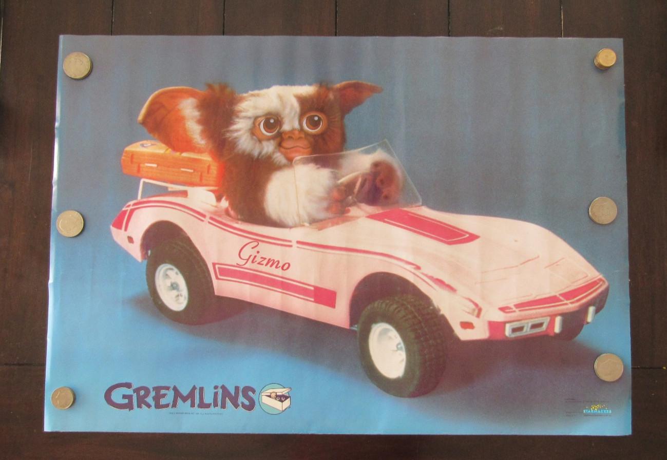 Vintage 1984 Original GREMLINS GIZMO Starmakers NYC USA Poster Never Hung RARE