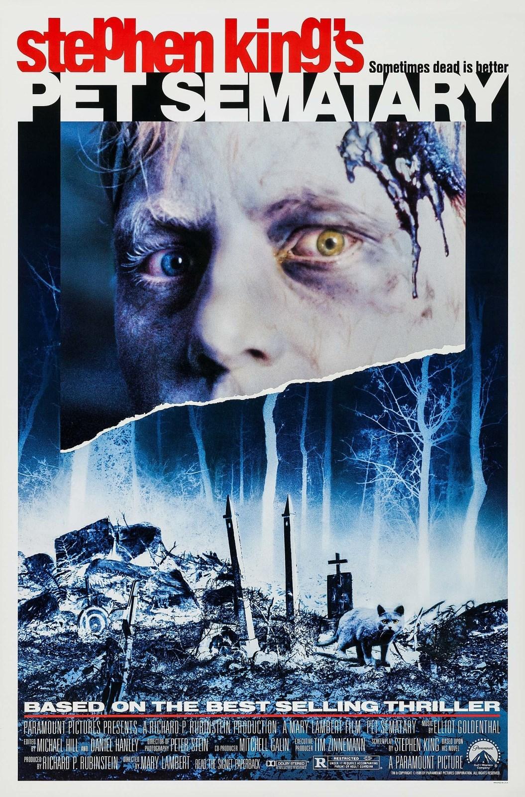 PET SEMATARY (1989) ORIGINAL MOVIE POSTER  -  ROLLED