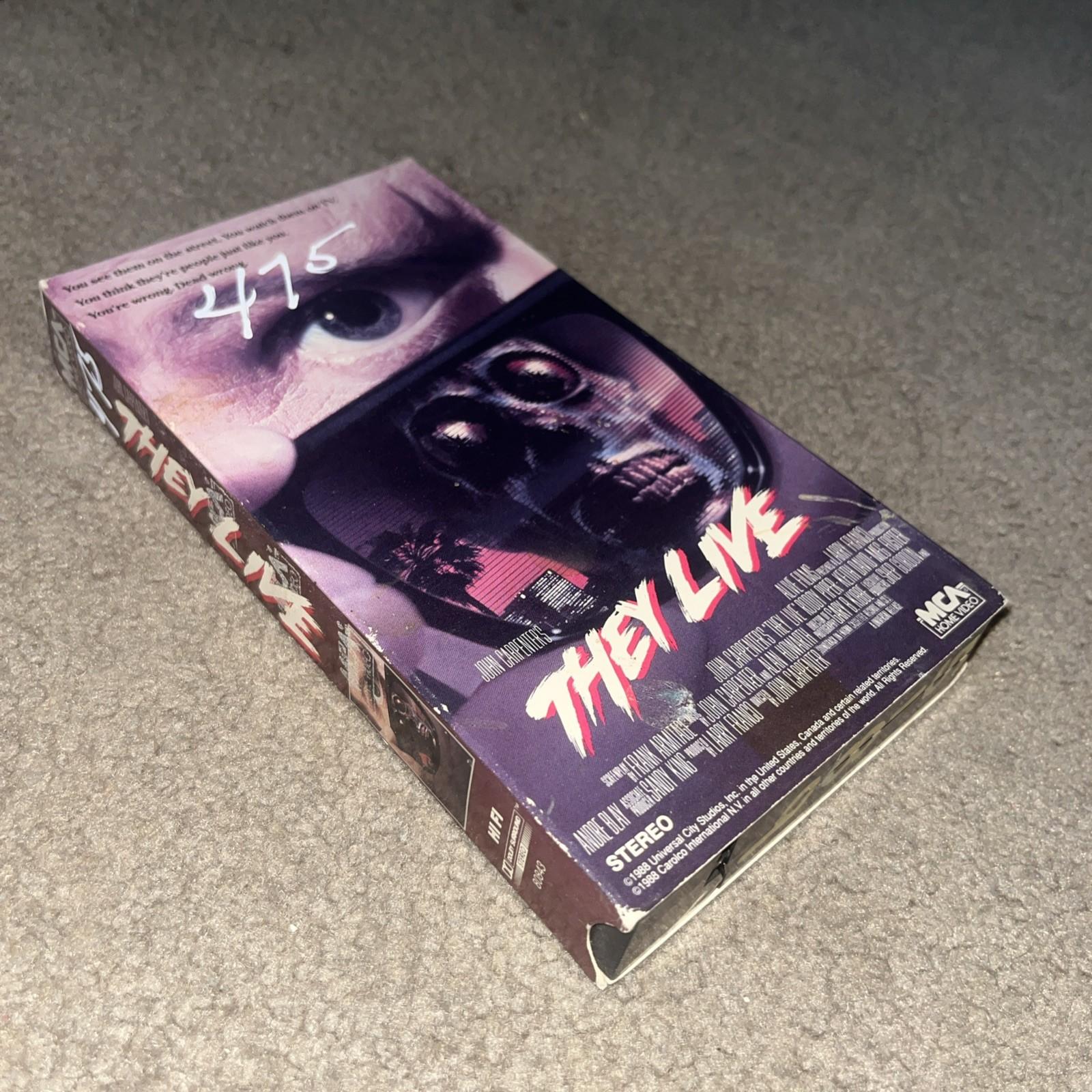 They Live 1989 MCA Original VHS John Carpenter Rowdy Roddy Piper Horror Vintage
