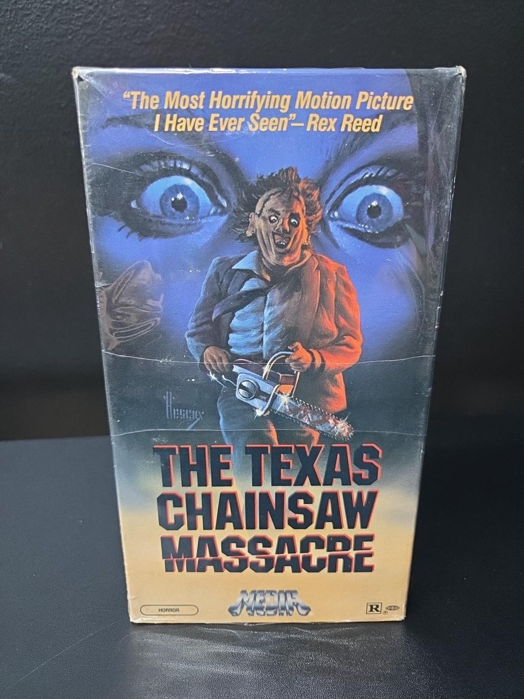 The Texas Chainsaw Massacre VHS 1986 Media Release W/Shrink EX RARE