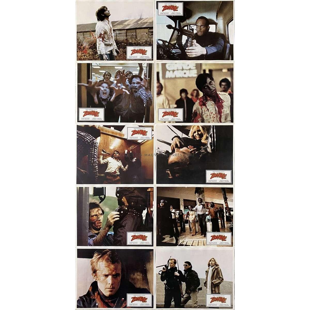 DAWN OF THE DEAD French Lobby Cards x10 - 9x12 in. - 1979 - George A. Romero, To