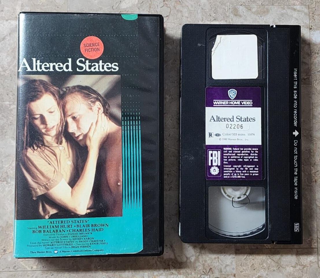 Altered States - VHS Video Tape 1980 Science Fiction Thriller Clamshell - RARE