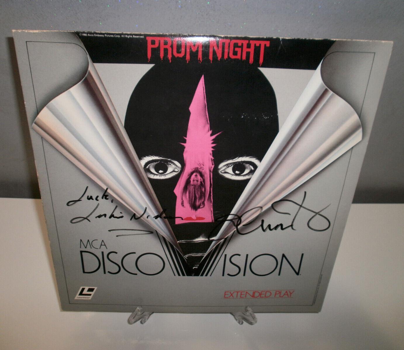 Prom Night (1980) rare laserdisc signed by Jamie Lee Curtis and Leslie Nielsen