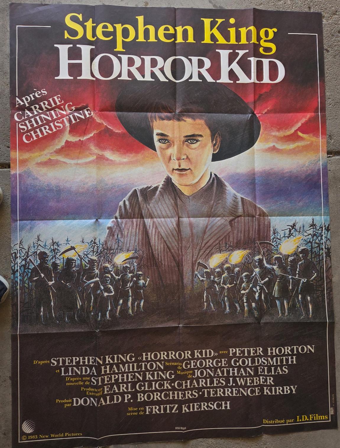 CHILDREN OF THE CORN aka Horror Kid, large original Italian MOVIE POSTER, NM